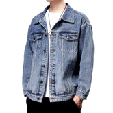 Oversize-Jeansjacke in Vintage-Waschung